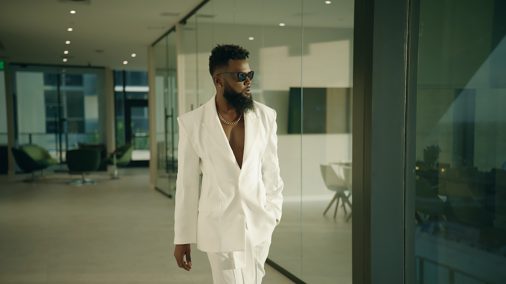 Man applying Trillionaire beard oil during morning grooming ritual