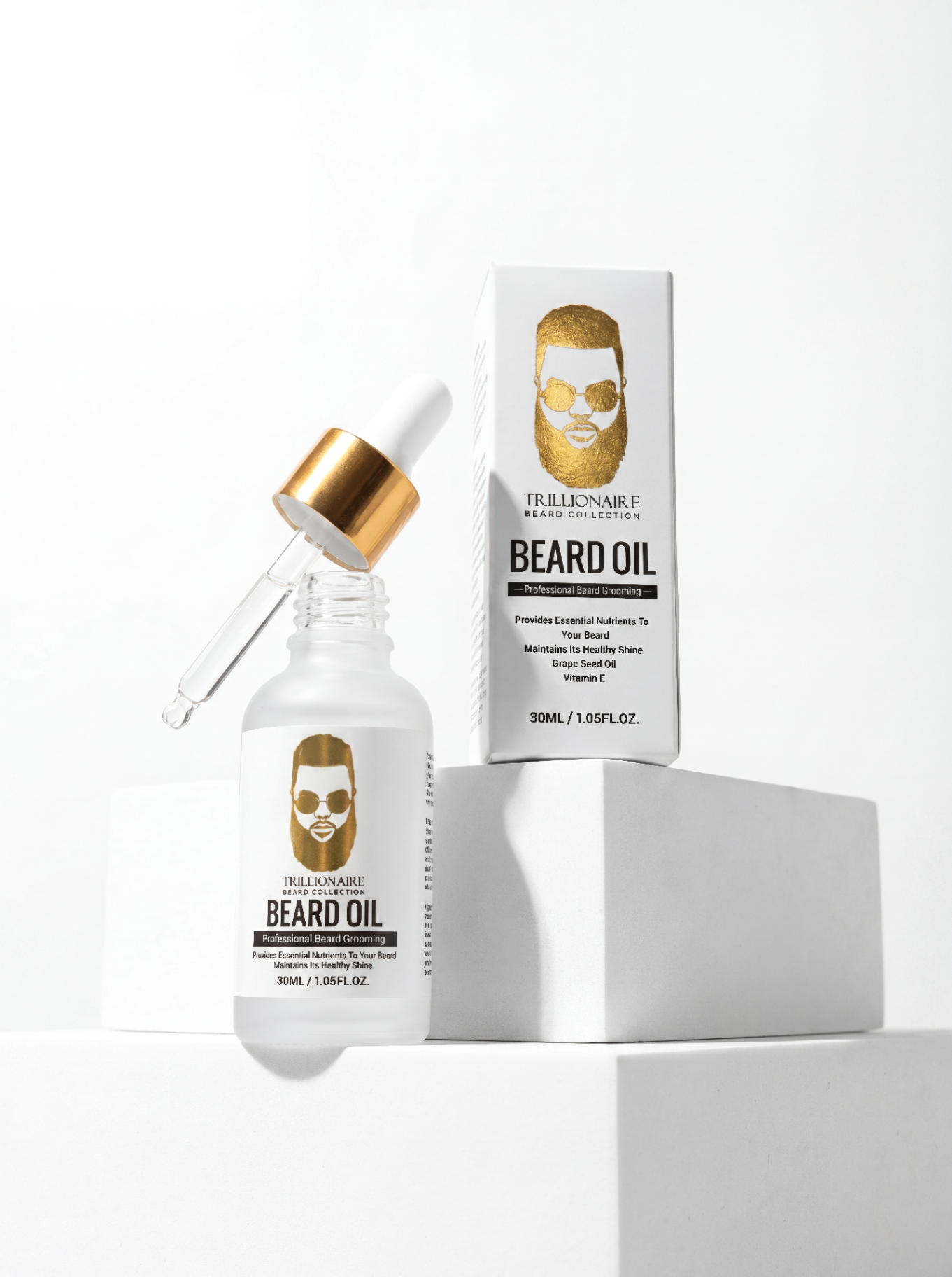 Trillionaire Beard Oil — 30ml bottle and box